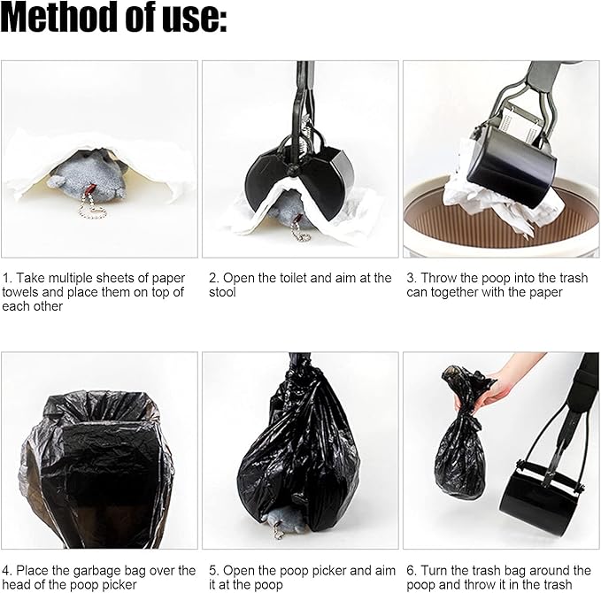 Pet Pooper Scooper, Long Handle Folding Poop Scoop, Stable Jaw Scoop Easy - Image 4
