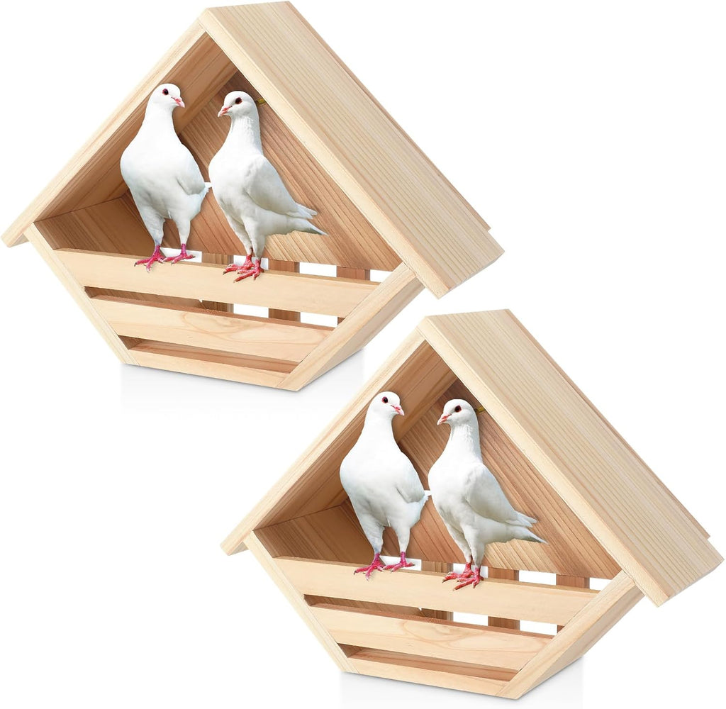 DoubleFill Cedar Dove Nesting Box Dove House Nest for Bird Pigeon Outside Doves Nesting and Roosting Platform Garden Decoration