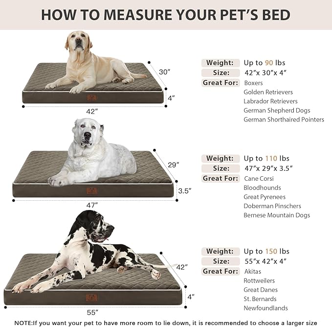 WNPETHOME Orthopedic XL Dog Beds Large Sized Dog, Waterproof Extra Large Dogs - Image 5