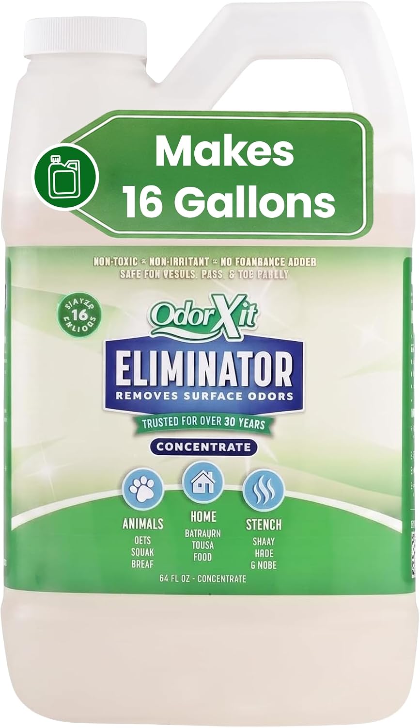 Concentrated Pet Urine Odor Eliminator, Ideal for Cat, Dog Poo and Urine Smell, Versatile & Natural Odor Neutralizer for Home and Outdoor Use, Deodorizer & Absorber, Concentrate, 64oz
