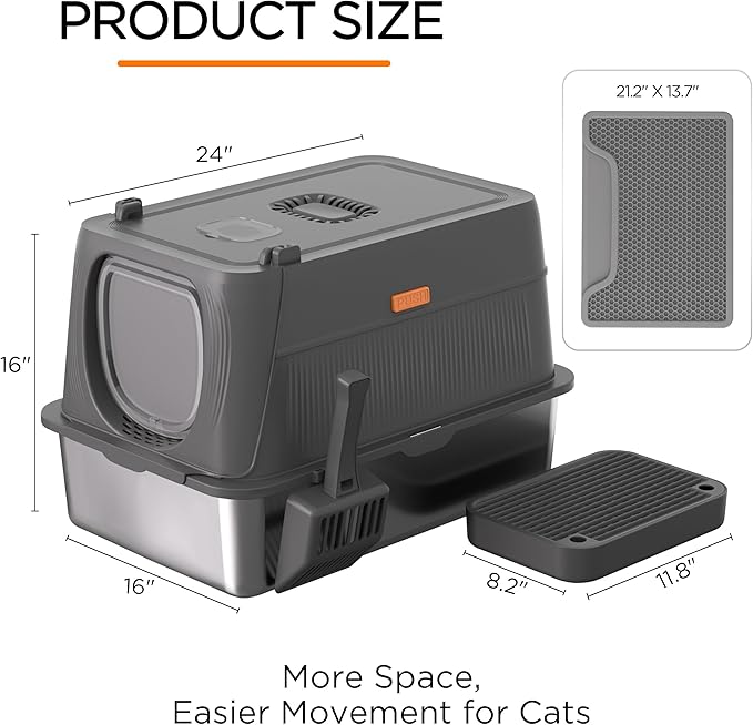 Anywish Stainless Steel Cat Litter Box - Image 8