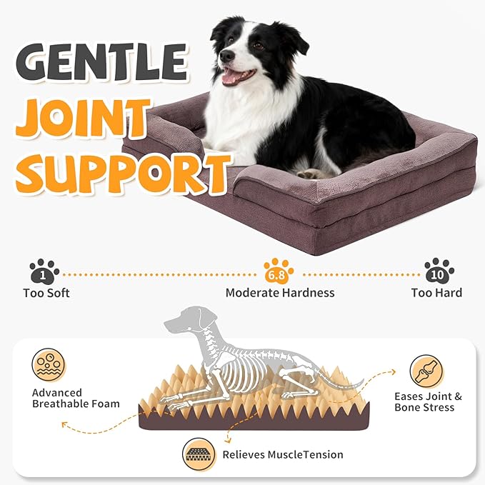 Makigued Orthopedic Dog Bed for Medium Dogs Egg Crate Foam Pet Sofa - Image 2