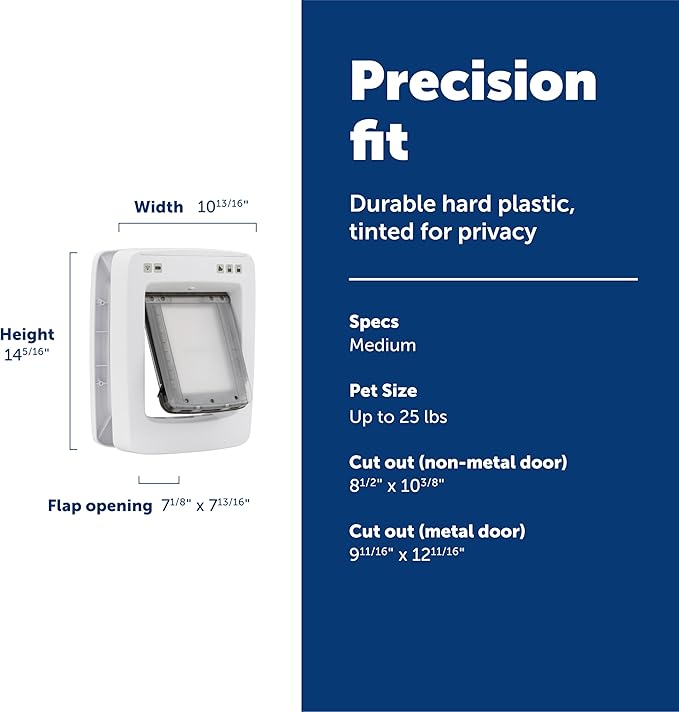 SmartDoor™ Never Rust Connected Pet Door, Dog and Cat, Selective Entry and Exit - Image 3