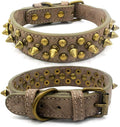Spiked Dog Collar Soft Pu Leather Mushrooms Rivet Spike Studded Puppy by Unknown