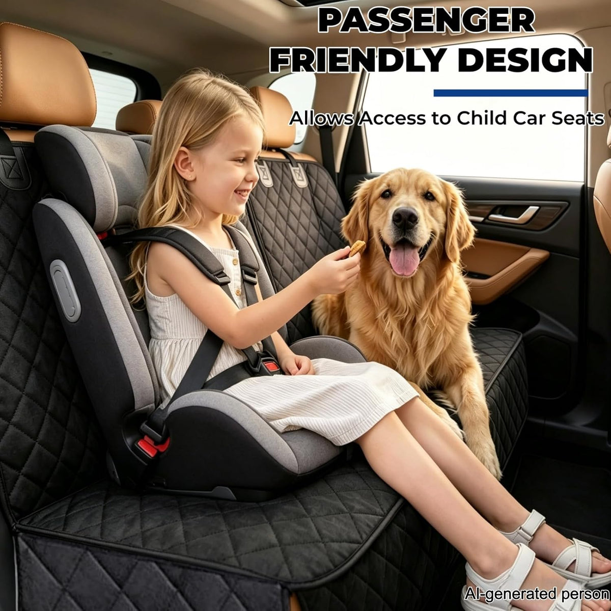 Car Back Seat Cover for Dog,Waterproof Nonslip Car Seat Protector