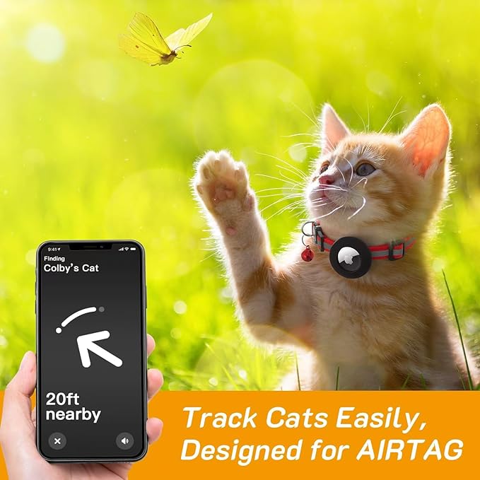 14 Pack Airtag Cat Collar Reflective-Breakaway - Image 3