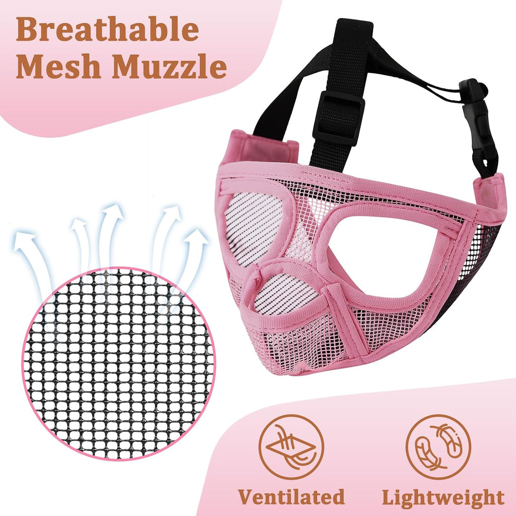 Mayerzon Mesh Short Snout Dog Muzzle with Anti-Eating Design for Frenchie