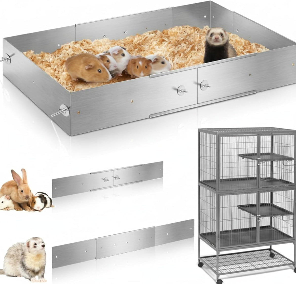 9 Pcs Scatter Guards Compatible with Ferret & Critter Nation Cages