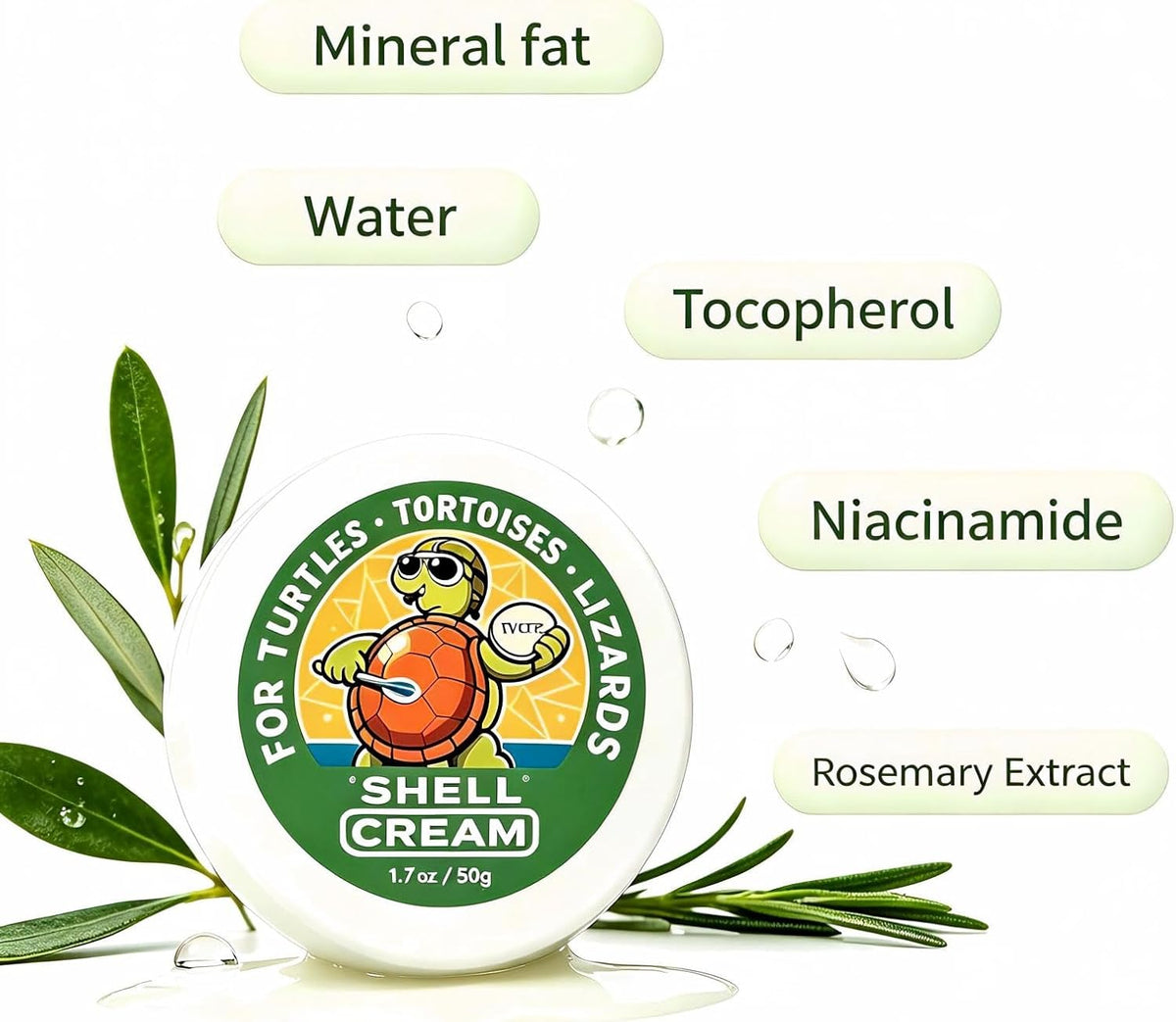 2Pcs Turtle Shell Balm, Reptile Shell Care Conditioner Moisturizer for Tortoise Lizard Reptiles, Essential Turtle Accessories, Skin Relief & Dryness Prevention for Tortoise, Lizard & All Reptiles