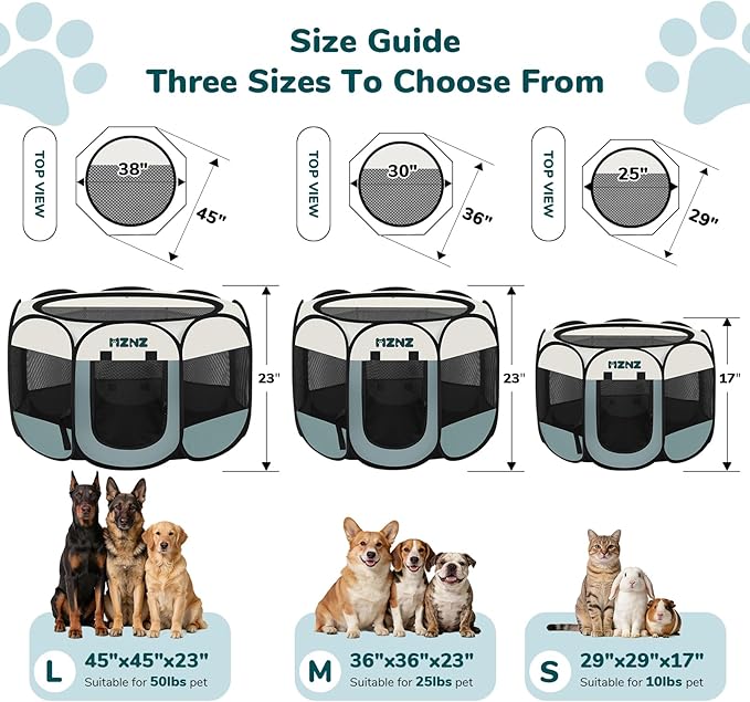 Dog Cat Playpen, Portable Puppy Pet Crate Indoor - Image 2