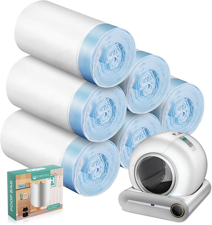 80 Count Waste Bags for Self-Cleaning Cat Litter Box, Replacement Extra Large by DuckSky