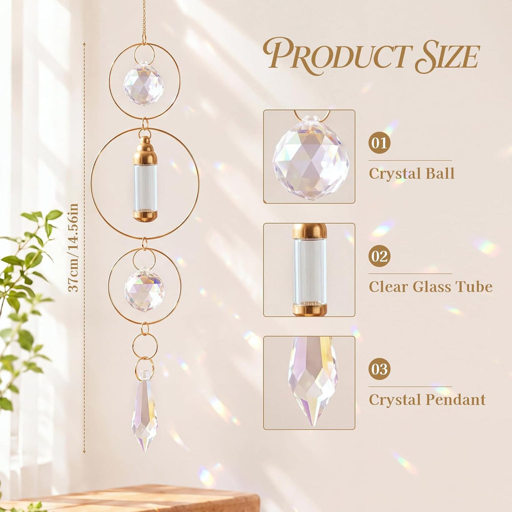 Pet Memorial Urn Suncatcher Sympathy Crystal Keepsake for Ash