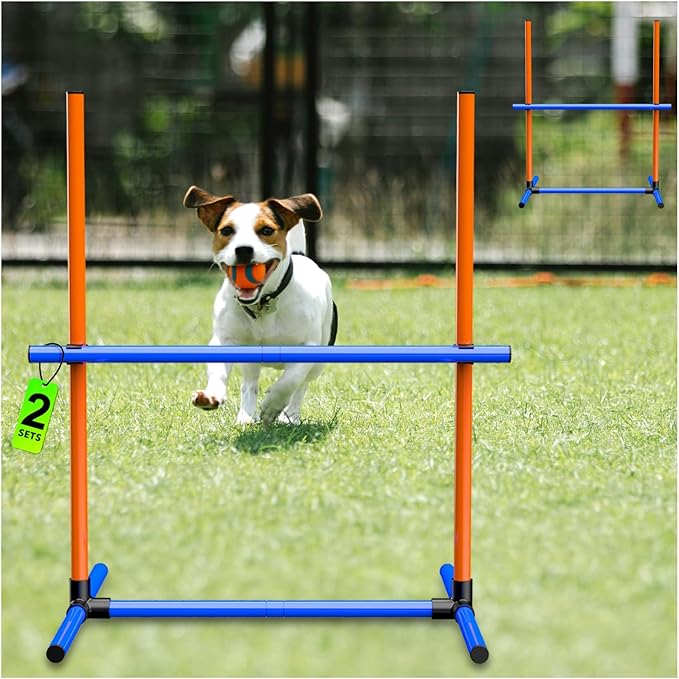 6Set Dog Agility Jumps Hurdle Course Training Equipment - Image 4