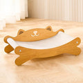 Cat Scratcher Bed for Indoor Cats & Hammock Lounge & Scratch Pad, Wooden Modern by Unknown