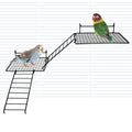 BNOSDM 4 PCS Bird Perches Platform, Stainless Steel Grid Platform by BNOSDM