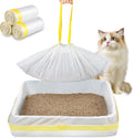 Jumbo Cat Litter Box Liners 37" x 18",30 Count Jumbo Extra Thick With 3 Mil Cat Waste Litter Bags Extra Heavy Duty Large Drawstring Kitty Litter Pan Bags For Pet Supplies