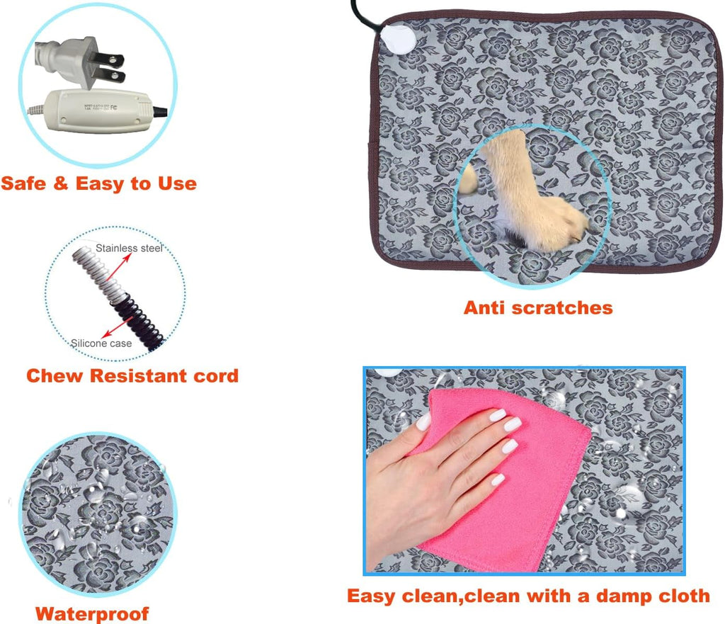 Extra Large Pet Heating Pad for Dogs, Cats & Puppies Electric Heated Bed mat