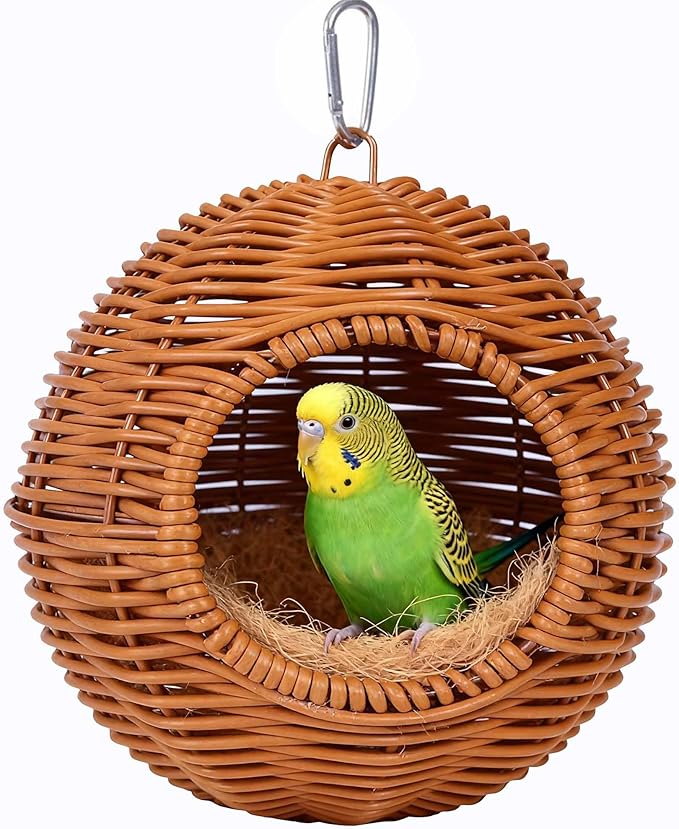 Parakeet Nest Bird Cage Accessories, Chew-Proof Steel Frame & Washable Small by Unknown