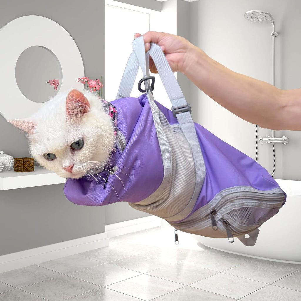 Cinf Cat Restraint Grooming Bag, Anti-Scratch Tool for Nail Trimming