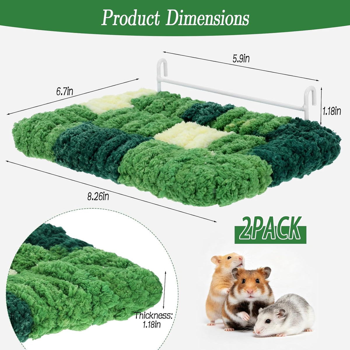 2Pcs Rat Cage Platform Rat Climbing Toy Warm Velvet Rat Cage Accessories