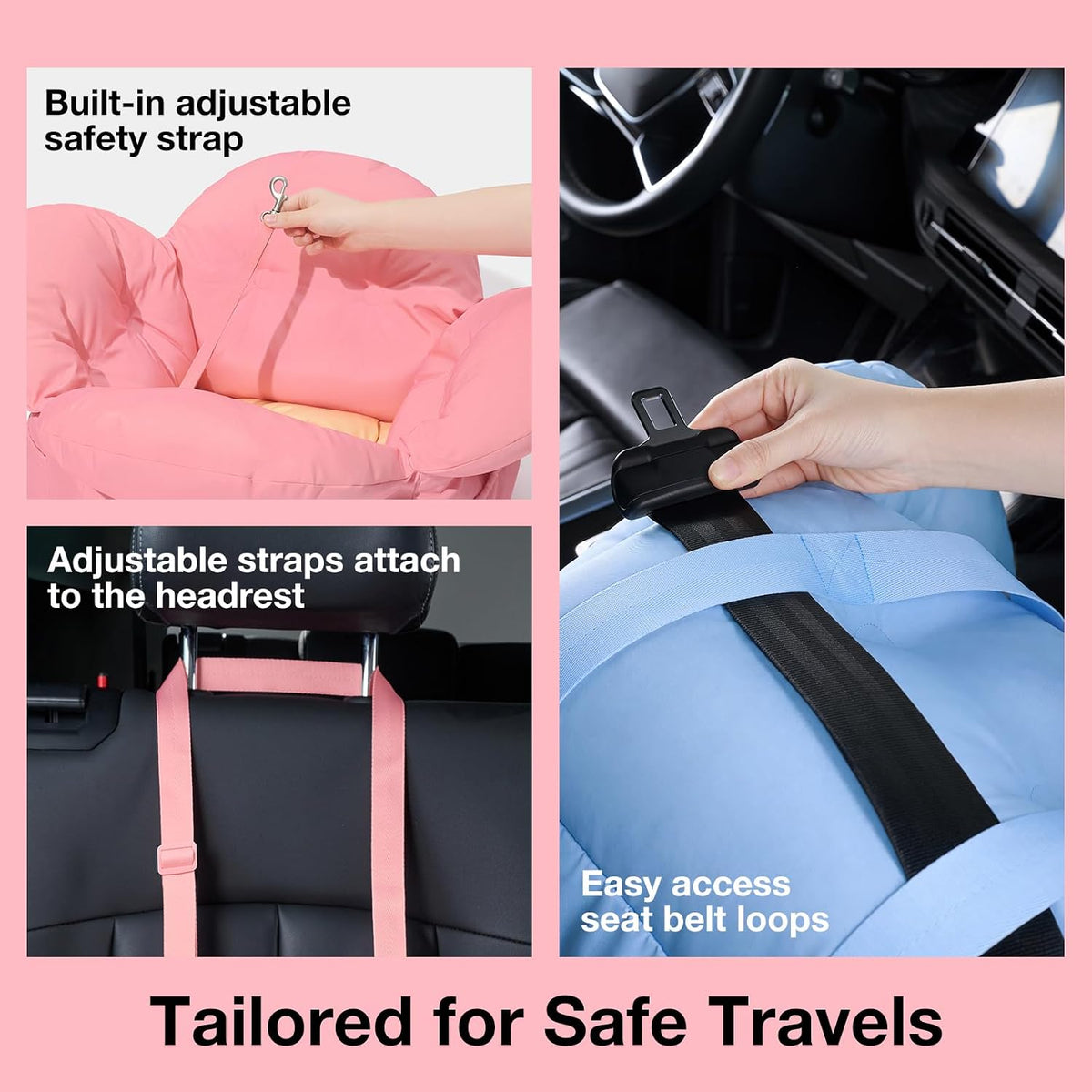VETRESKA Dog Carrier Dog Car Seat for Small Dogs Washable Cat Carrier