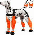 Upgraded Waterproof Dog Suspender Boots, Anti-Slip Dog Shoes That Stay On