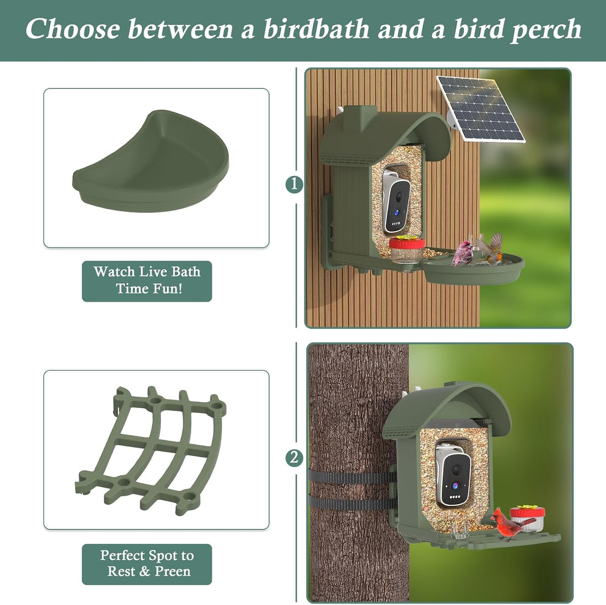 3K Smart Bird Feeder with Camera, AI Bird Recognition & Instant Alerts