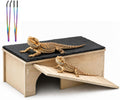 Bearded Dragon Basking Platform with Slate Rock (12.99 * 7.09 * 4.72in)