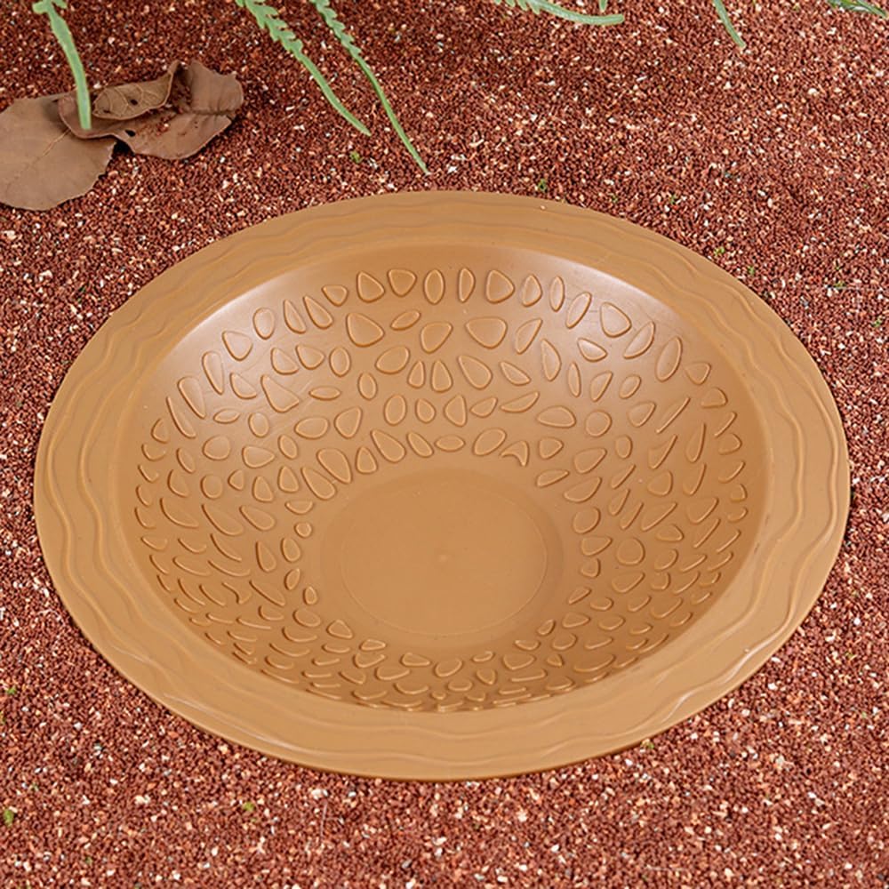Turtle Bathing Pool Small, Resin Water Dish Feeding Bowl with Gentle Slope