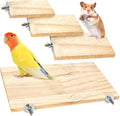 4-Size Wooden Bird Platforms and Corner Perches for Cages