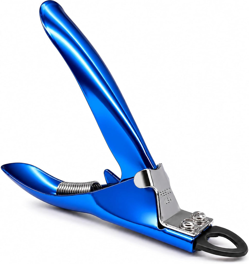 Resco Guillotine Dog Nail Clippers for Large Dogs, Electric Blue