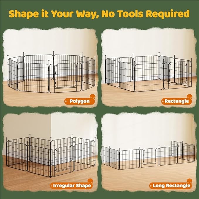 Yaheetech Expandable Dog Playpen, 16 Panel 20 inch Puppy Playpen - Image 5