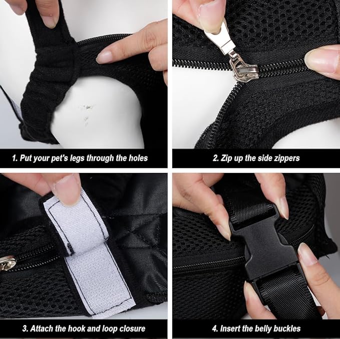 FEimaX Dog Carrier Backpack Pet Legs Out Front Cat Travel Bag, Adjustable Puppy - Image 6