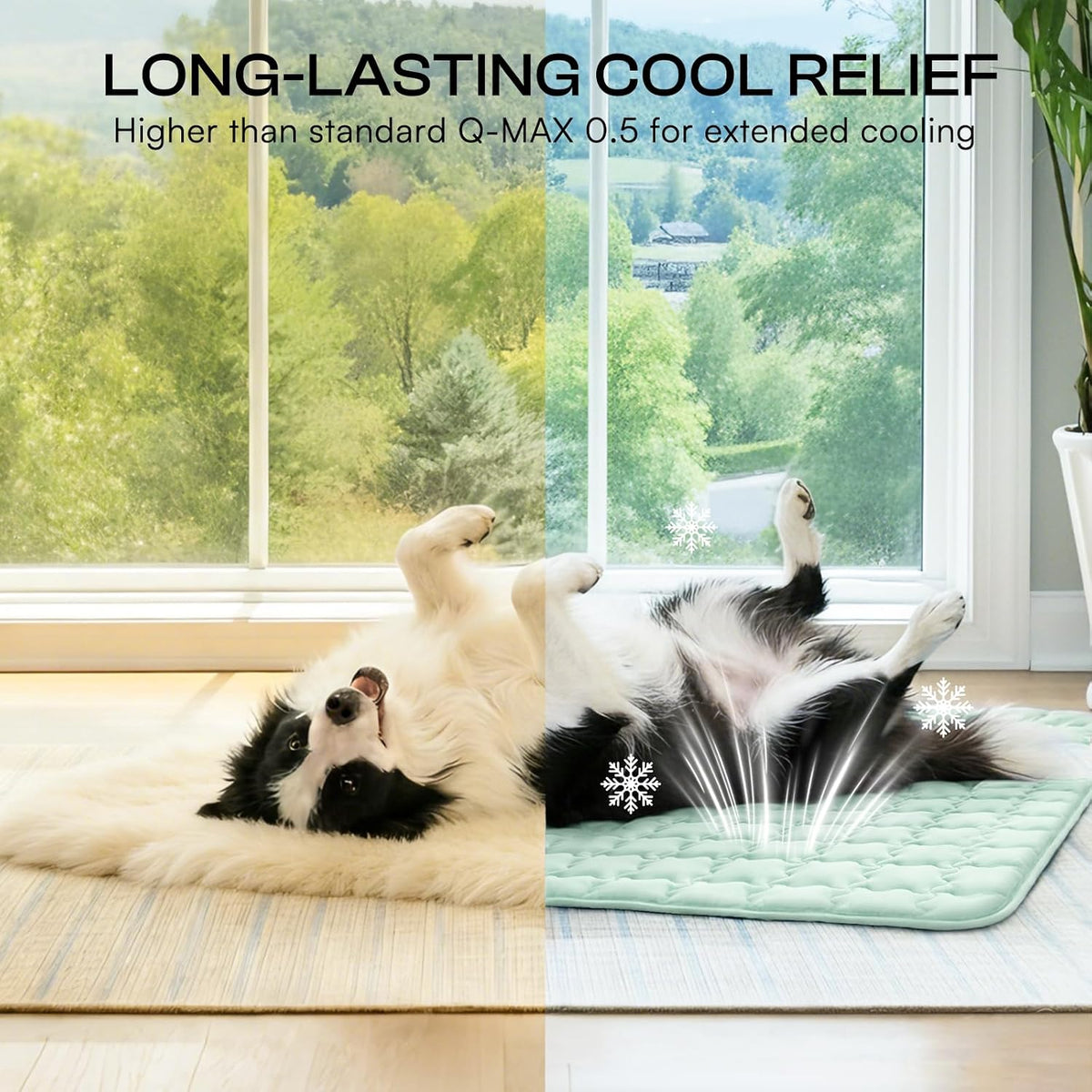 Luciphia Dog Cooling Mat, Q-MAX>0.5 Non-Slip Self-Cooling Pad for Pets