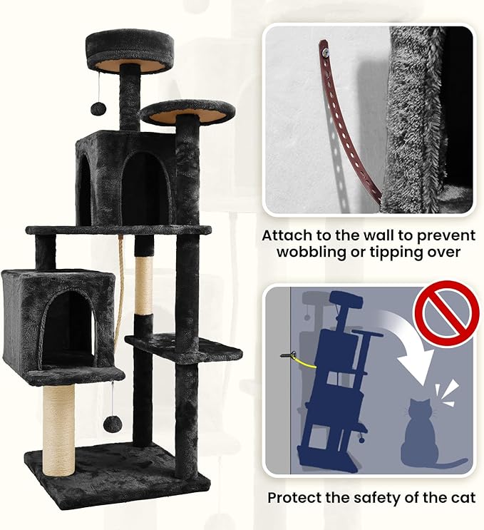 58.5inch Large Cat Tree Tower Condo - Image 5