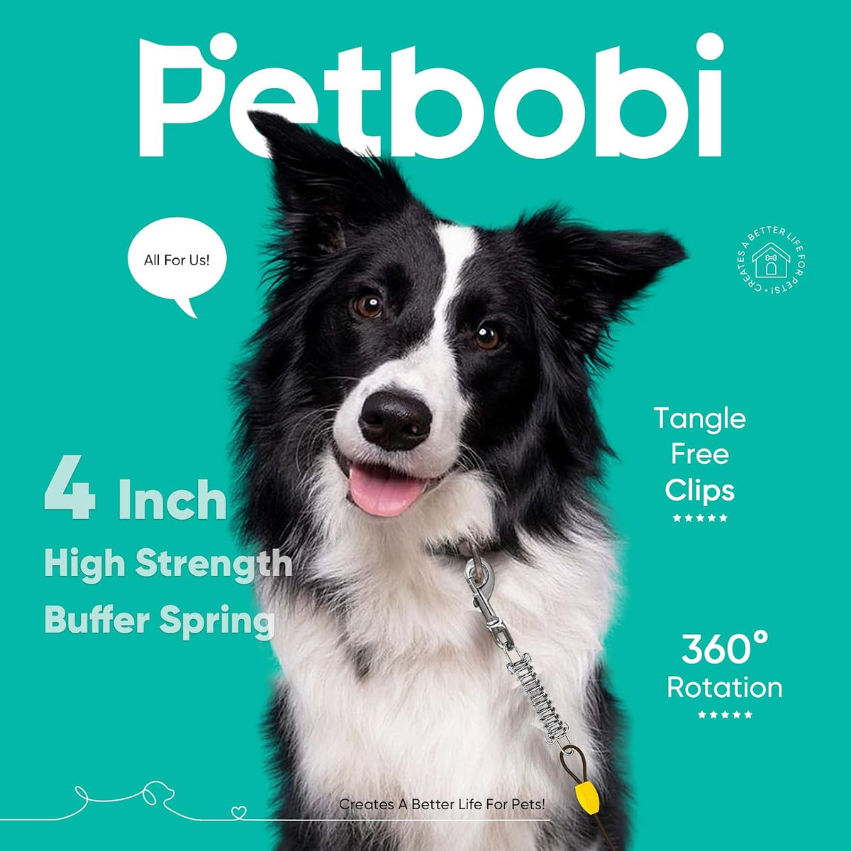 Petbobi Dog Tie-Out Stake and Cable 20ft Bundle
