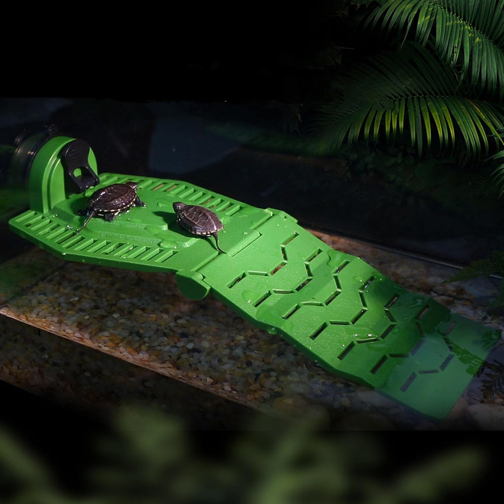 Large Turtle Basking Platform, Foldable Turtles Ramp, Turtle Resting Basking Dock Floating Décor, Plastic Tortoise Tank Climbing Ladder Terrace Hideouts for Frog Terrapin Reptiles