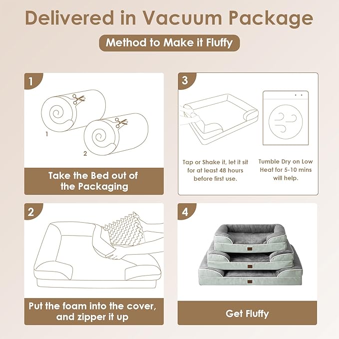 EHEYCIGA Orthopedic Dog Beds for Large Dogs, Waterproof Memory Foam Large Pet - Image 6