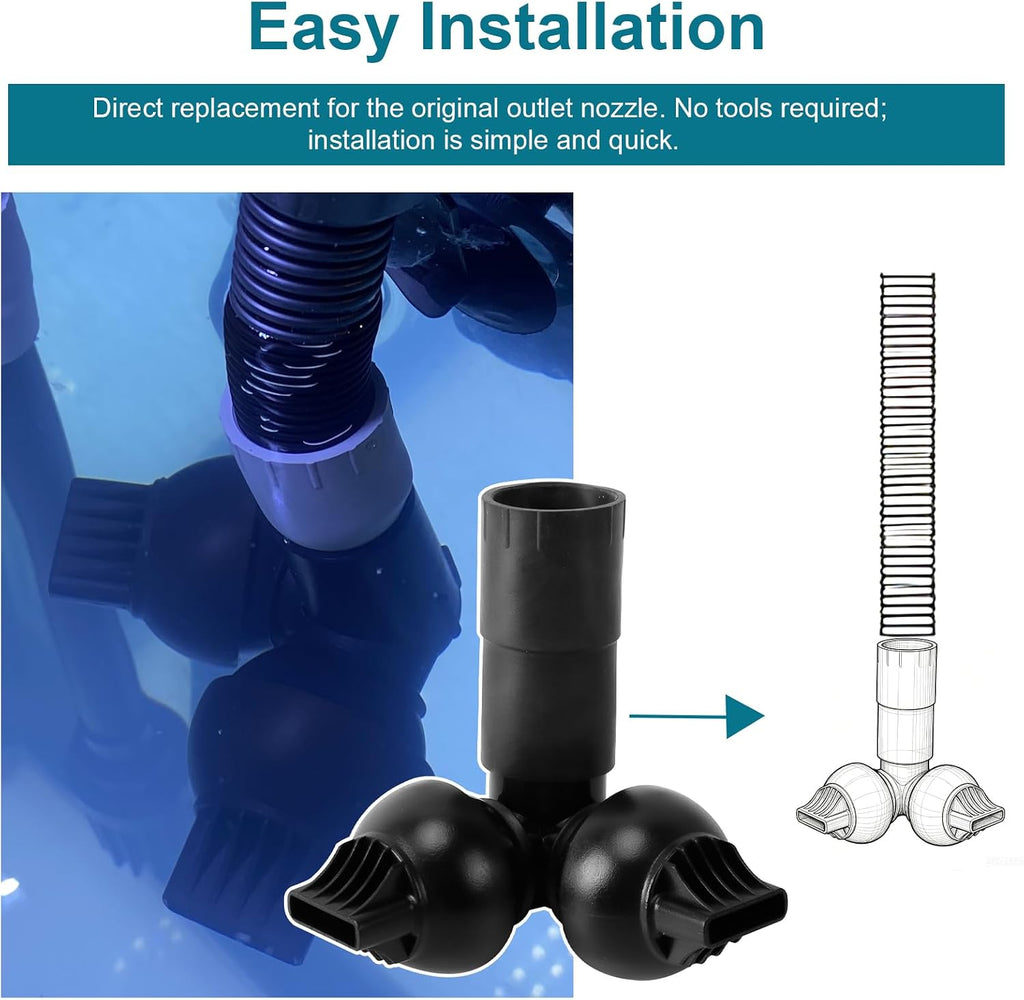 Replacement Output Nozzle Assembly for Fluval Fx4 High Performance Canister Filters Assembly, Aquarium Return Nozzle for Fluval Fx4,Fx5 Fx6 Replacement Parts