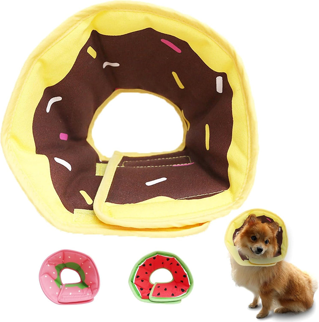 Soft Dog Cone, Lightweight Elizabethan Collar for Dogs, Adjustable Soft Cones for Dogs/Cats to Stop Licking After Surgery, Cute Watermelon Cone of Shame Alternatives for Pets (Small)