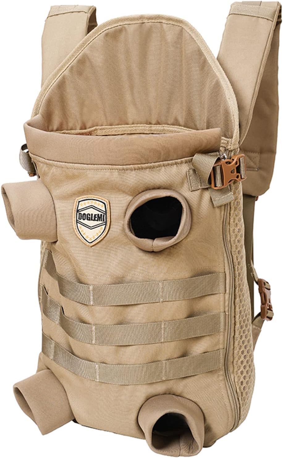 FLAdorepet Tactical Dog Backpack Carrier Front Back Bag for Medium Dogs,M