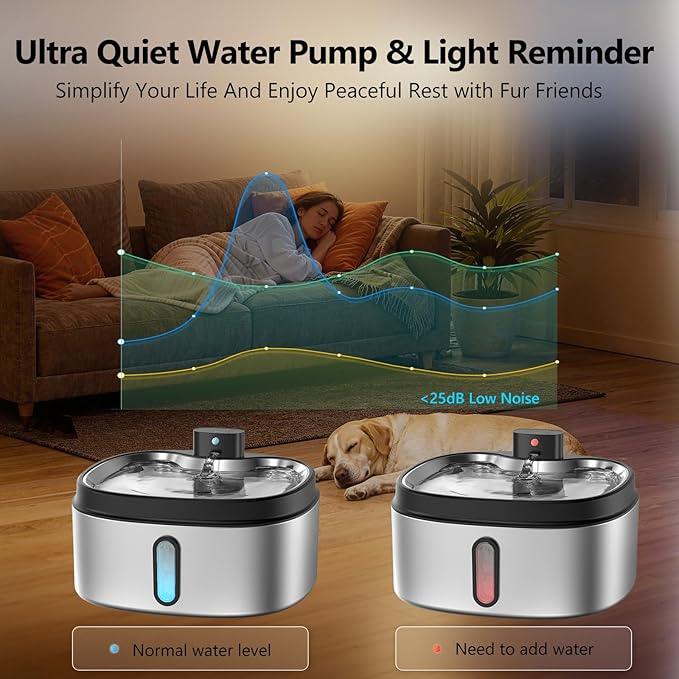 Wireless Cat/Dog Water Fountain 7L/1.8Gal - Image 4