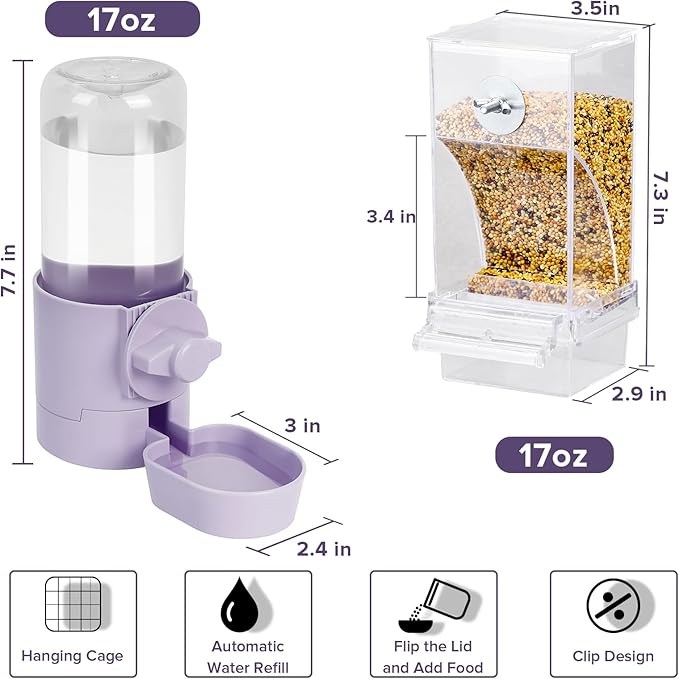 No Mess Bird Feeder Water Dispenser Set, Bird Feeder - Image 3