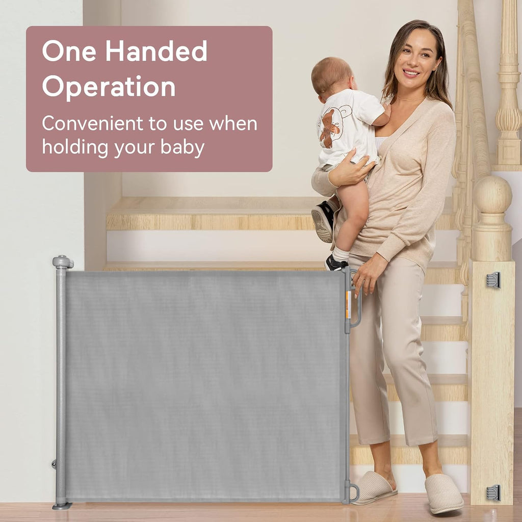 Momcozy Retractable Mesh Baby Gate or Dog Gate