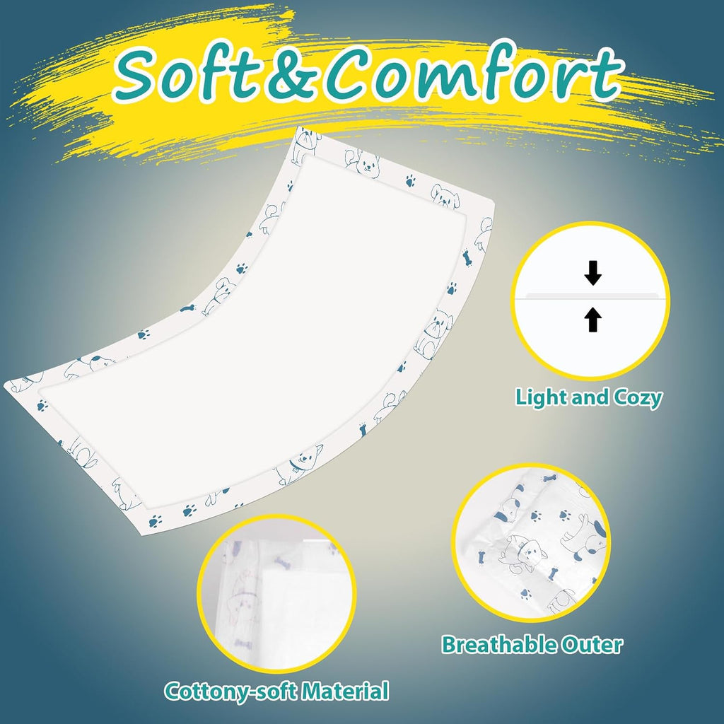 Disposable Dog Diaper Liners - 20PCS Dog Booster Pads for Male Female Dogs - Doggie Diaper Insert Pads for Pet Belly Bands Wraps Period Pants Covers(M,20)