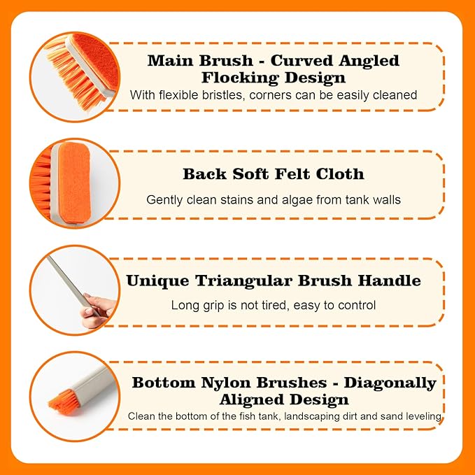 Small Fish Tank Cleaner Brush, Algae Scraper - Image 5