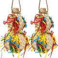 2PCS Bird Foraging Toys, Parrot Shredding Chewing Shredder Hanging Toys by DEMONTALK