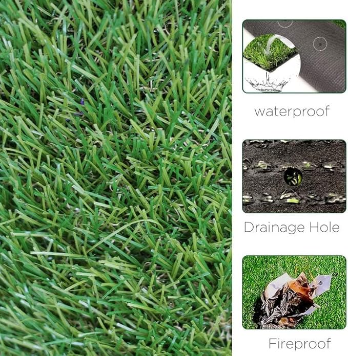 ALTRUISTIC Artificial Grass 5FTX69FT, Realistic Fake Grass Deluxe Turf - Image 4