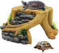 Turtle Basking Platform,Tortoise Resin Resting Reptile Habitat Ornament Aquarium Turtle Tank Decorations Reptile Hide Floating Ledge Resting Terrace for Turtles,Bearded Dragons,Lizard,Newts (Shape 2)