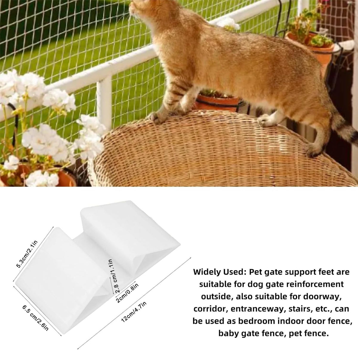 4pcs Dog Gate Support Leg Universal Pet Gate Support Leg for Stair Gate,Dog Fence Support Legs Pet Barrier Support Legs for Universal Front Stairs